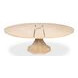 Giselle Jupe Bleached Oak 71" Extendable Round Dining Table