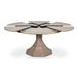 Giselle Jupe Moonskin 71" Extendable Round Dining Table