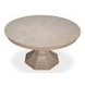 Giselle Jupe Moonskin 71" Extendable Round Dining Table