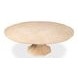 Giselle Jupe Bleached Oak 86" Extendable Round Dining Table
