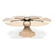 Giselle Jupe Bleached Oak 86" Extendable Round Dining Table