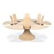 Giselle Jupe Bleached Oak 86" Extendable Round Dining Table