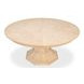 Giselle Jupe Bleached Oak 86" Extendable Round Dining Table