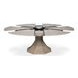 Giselle Jupe Moonskin 86" Extendable Round Dining Table