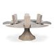 Giselle Jupe Moonskin 86" Extendable Round Dining Table