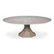 Giselle Jupe Moonskin 86" Extendable Round Dining Table