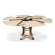 Tower Jupe Bleached Oak and Hammered Iron 71" Extendable Round Dining Table
