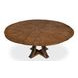 Tower Jupe Light Mink and Dark Hammered 71" Extendable Round Dining Table