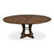 Tower Jupe Light Mink and Dark Hammered 71" Extendable Round Dining Table