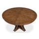 Tower Jupe Light Mink and Dark Hammered 71" Extendable Round Dining Table