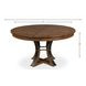 Tower Jupe Light Mink and Dark Hammered 71" Extendable Round Dining Table
