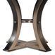 Tower Jupe Moonskin and Hammered Iron 71" Extendable Round Dining Table