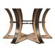 Tower Jupe Bleached Oak and Hammered Iron 86" Extendable Round Dining Table