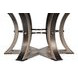 Tower Jupe Moonskin and Hammered Iron 86" Extendable Round Dining Table