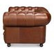 Savile Dark Brown Leather Upholstered Lounge Chair