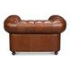 Savile Dark Brown Leather Upholstered Lounge Chair