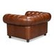 Savile Dark Brown Leather Upholstered Lounge Chair
