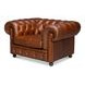 Savile Dark Brown Leather Upholstered Lounge Chair
