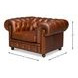 Savile Dark Brown Leather Upholstered Lounge Chair