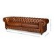 Savile Marseile Dark Brown Leather 103" Sofa