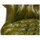 Bastian Britain Green Leather Upholstered Armchair