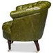 Bastian Britain Green Leather Upholstered Armchair