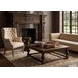 Denys Cappuccino White Leather 85" Sofa