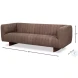 Denys Scotland Grey Leather Sofa