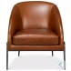 Simmons Havana Brown Leather Chair