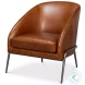 Simmons Havana Brown Leather Chair