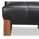 Wylam Onyx Black Leather Upholstered Accent Chair
