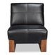 Wylam Onyx Black Leather Upholstered Accent Chair