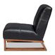 Wylam Onyx Black Leather Upholstered Accent Chair