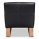 Wylam Onyx Black Leather Upholstered Accent Chair