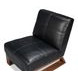 Wylam Onyx Black Leather Upholstered Accent Chair