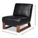 Wylam Onyx Black Leather Upholstered Accent Chair