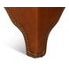 Streetman Havana Brown Leather Upholstered Square Cocktail Ottoman with Nailhead Trim