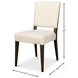 Bauhaus Beige Dark Oak Upholstered Dining Chair Set of 2