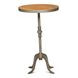 Carolina Brown and Gray Round Leaf Side Table