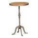 Carolina Brown and Gray Round Leaf Side Table