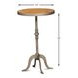Carolina Brown and Gray Round Leaf Side Table