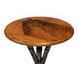 Pewter Leaf Brown Round Planter's Table