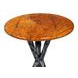 Pewter Leaf Brown and Gray Round Planter's Table
