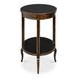 Golden Rim Ebony Round Side Table