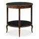 Golden Rim Ebony Round Side Table