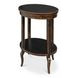 Golden Rim Ebony Round Side Table