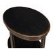 Golden Rim Ebony Round Side Table