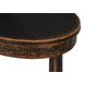 Golden Rim Ebony Round Side Table