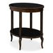 Golden Rim Ebony Round Side Table