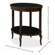 Golden Rim Ebony Round Side Table